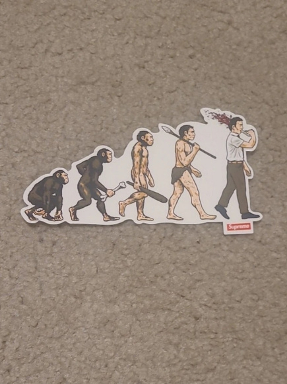 Supreme Evolution Sticker Evolution Graphic Sticker White & Black